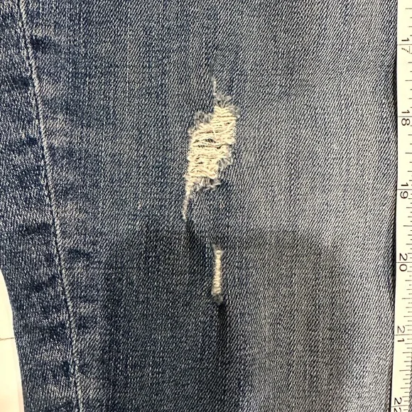 Lane Bryant Women's Distressed Blue‎ Cropped Jeans - Picture 4 of 7